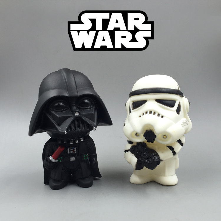 星球大战 STAR WARS 白兵 黑武士 盒装 搪胶公仔 Q版 摆件