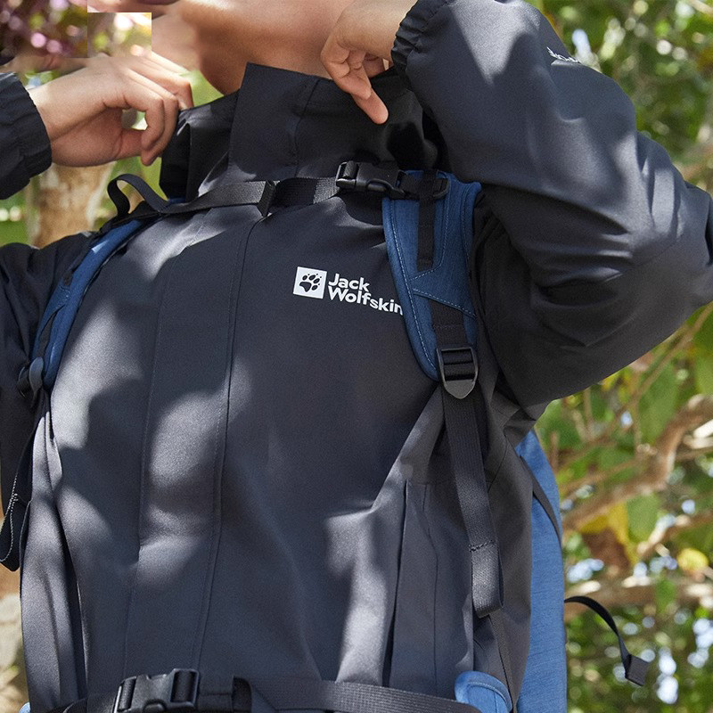 JackWolfskin狼爪冲锋衣男24春夏款户外运动防水防风单层夹克外套