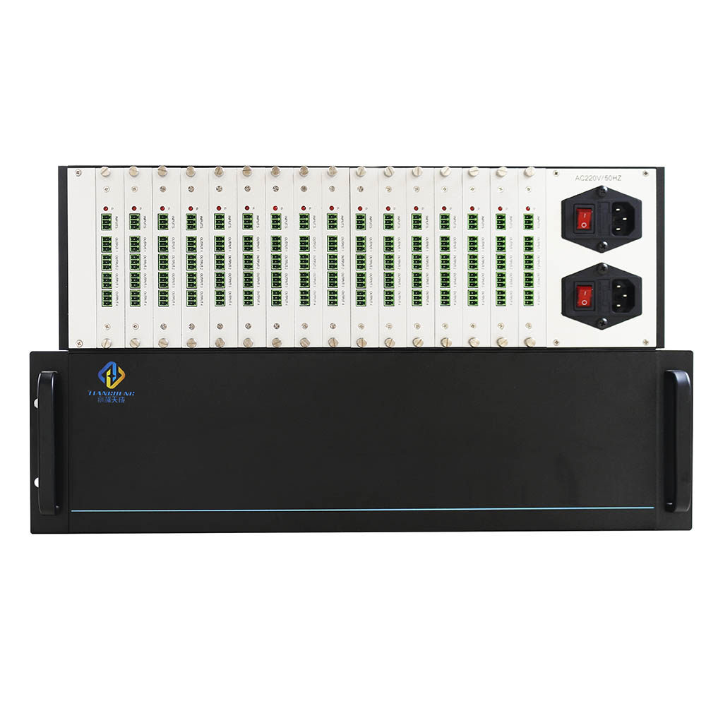 6进24出aes数字音频分配器支持断电直通热插拔主备冗余电源