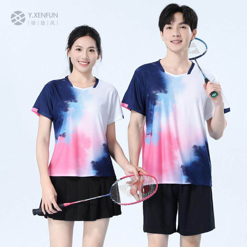 竞悦正品羽毛球服套装男