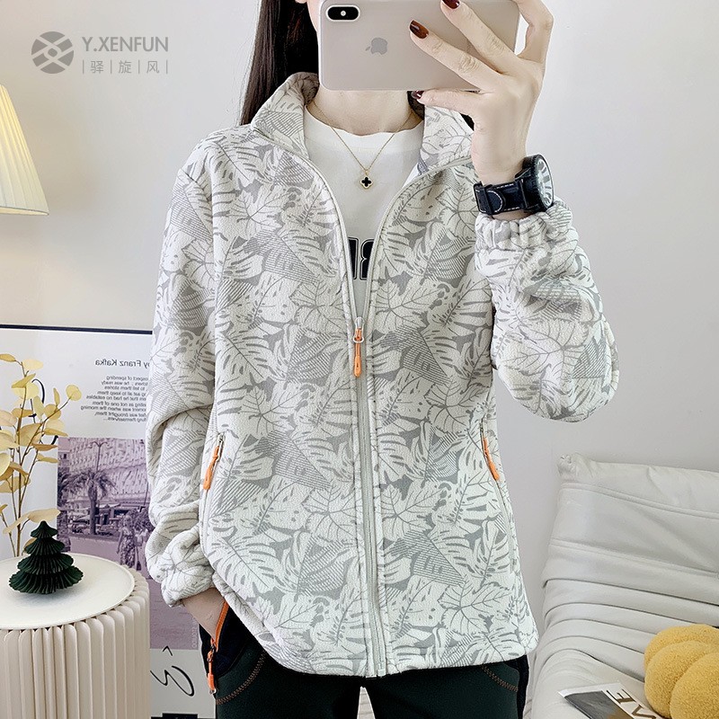 摇粒绒抓绒衣外套户外男