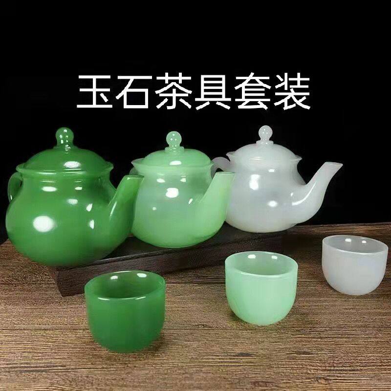 白玉色玉石茶壶泡杯单个天然高端