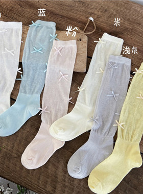 女童长筒袜夏季薄款芭蕾风公主袜