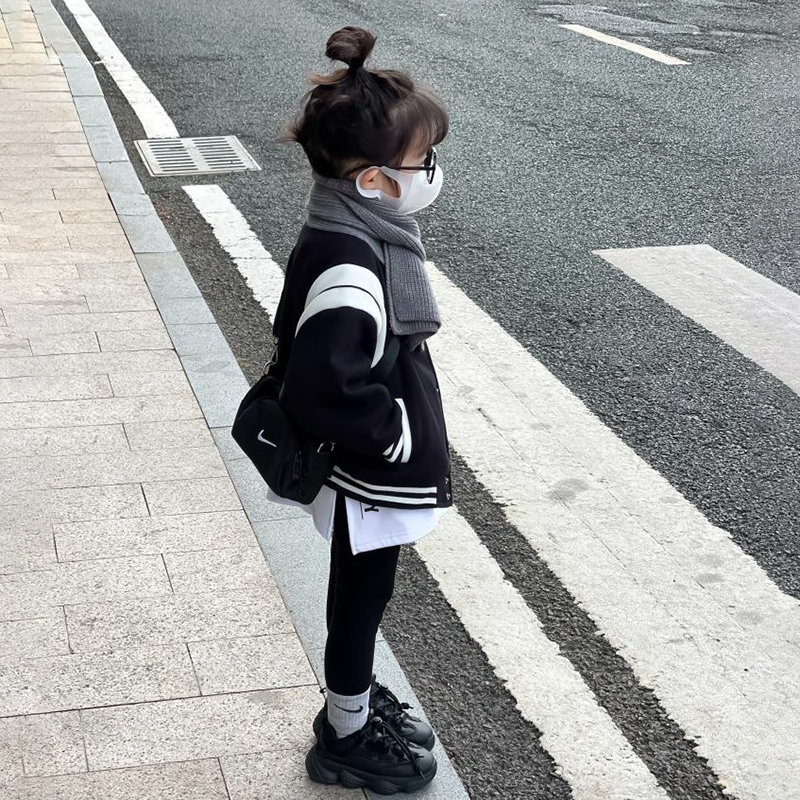 棒球服外套秋款时髦女童