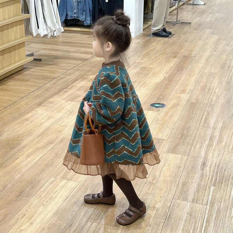 儿童韩版连衣裙洋气加厚公主裙冬