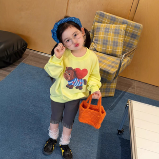 男女童薄款卫衣春装2026新款儿童超好看卡通小马上衣宝宝休闲外穿