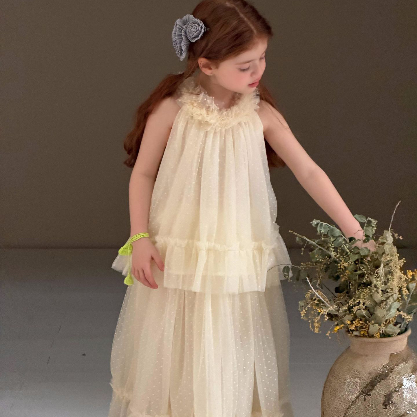 韩系童装2026夏季新款女童套装甜美公主背心公主裙上衣半裙两件套