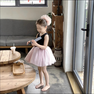 女童连衣裙2026夏季高级感法式芭蕾公主裙洋气儿童宝宝可爱小裙子