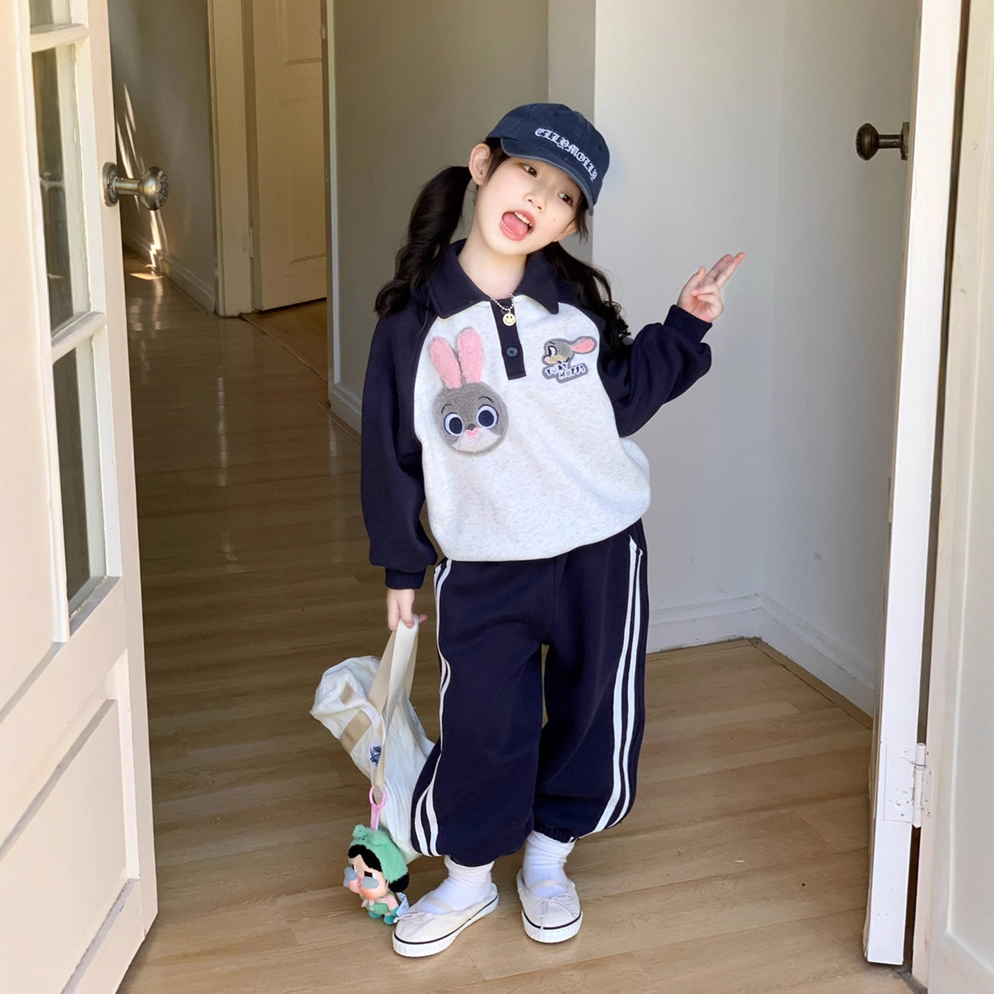 女童套装春秋装2025新款加绒冬装