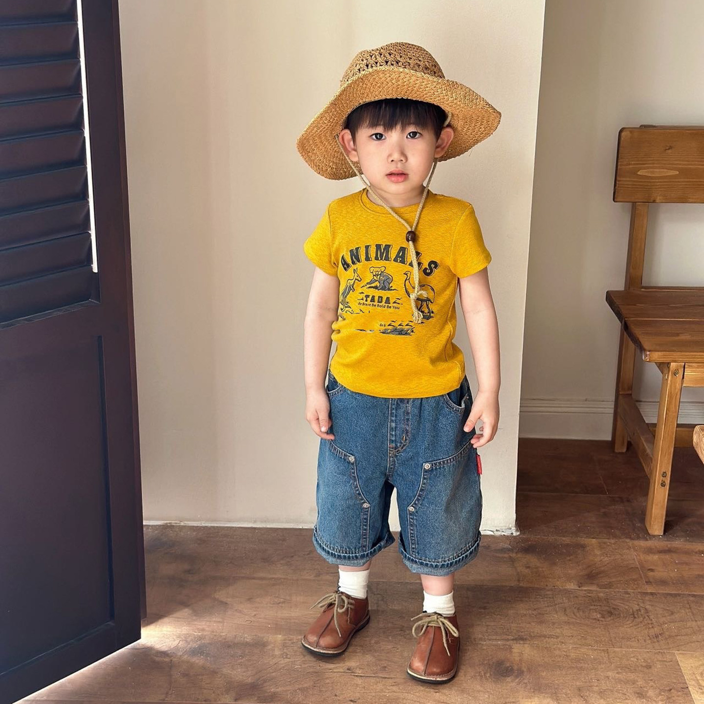 儿童T恤2026夏季新款男女童百搭洋气字母印花上衣t宝宝短袖中裤子
