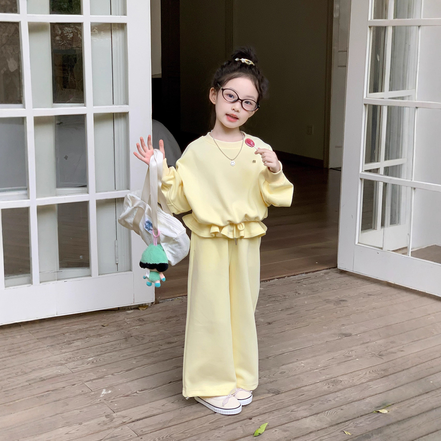 女童套装2025春秋新款运动休闲裤