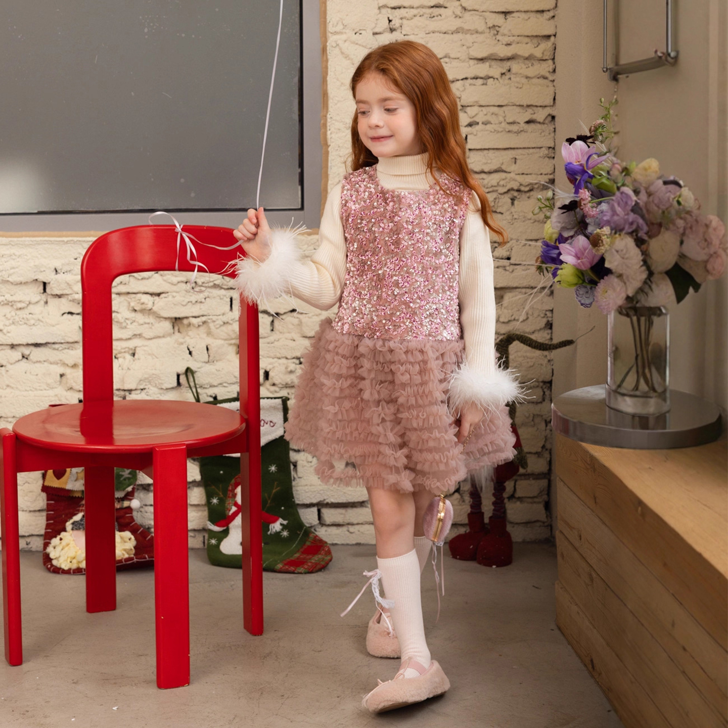 女童连衣裙冬装2025新款公主裙