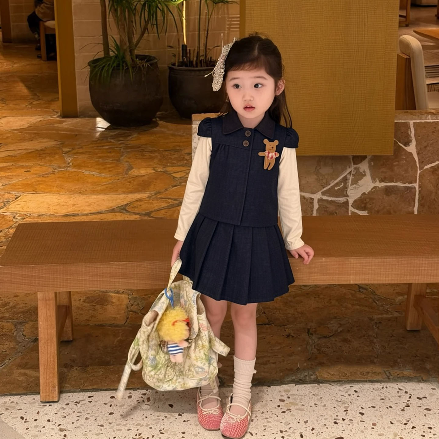 女童秋套装时尚洋气时髦轻奢高级感女孩子衣服儿童连衣裙长袖上衣图片
