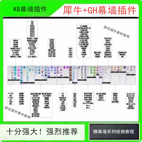 犀牛+Grasshopper幕墙插件KB幕墙插件，十分强大！强烈推荐！