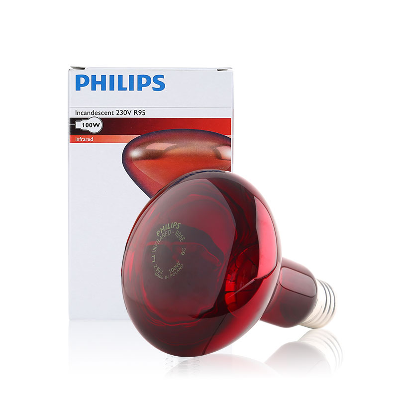 PHILIPS飞利浦红外理疗美容保温灯泡Infrared R95E 230V 100W E27-封面