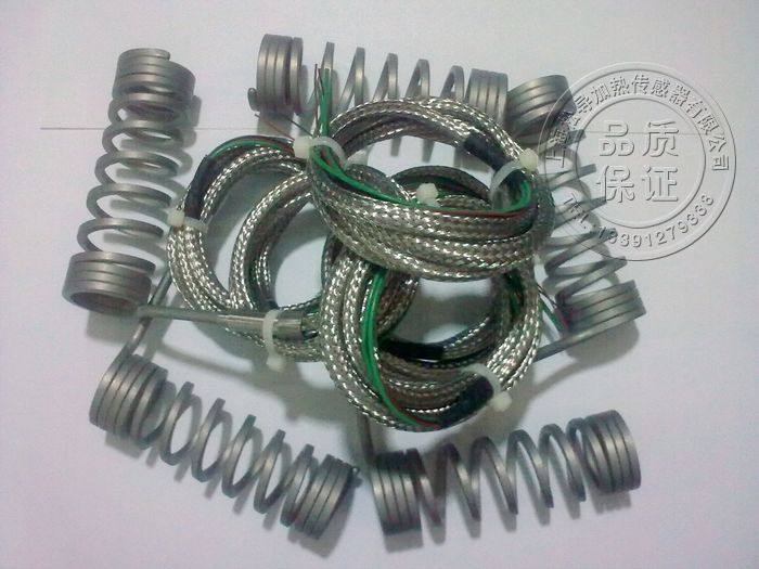 热流道磨具用扁方管弹簧加热圈电热圈发热圈电加热器 带K型感温线