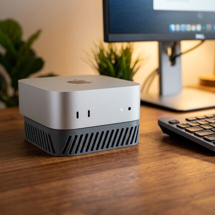 苹果AppleMac Mini M4 桌面支架小主机底座散热加高迷你加厚镂空