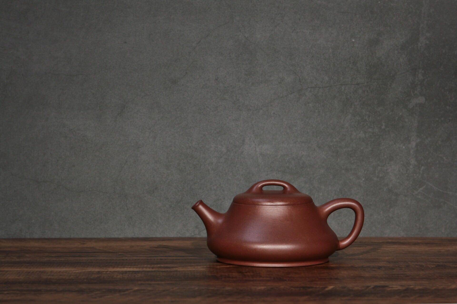 拙雅堂 宜兴茶壶 张志鹏 原矿清水泥 若水瓢 纯全手工紫砂壶 220c