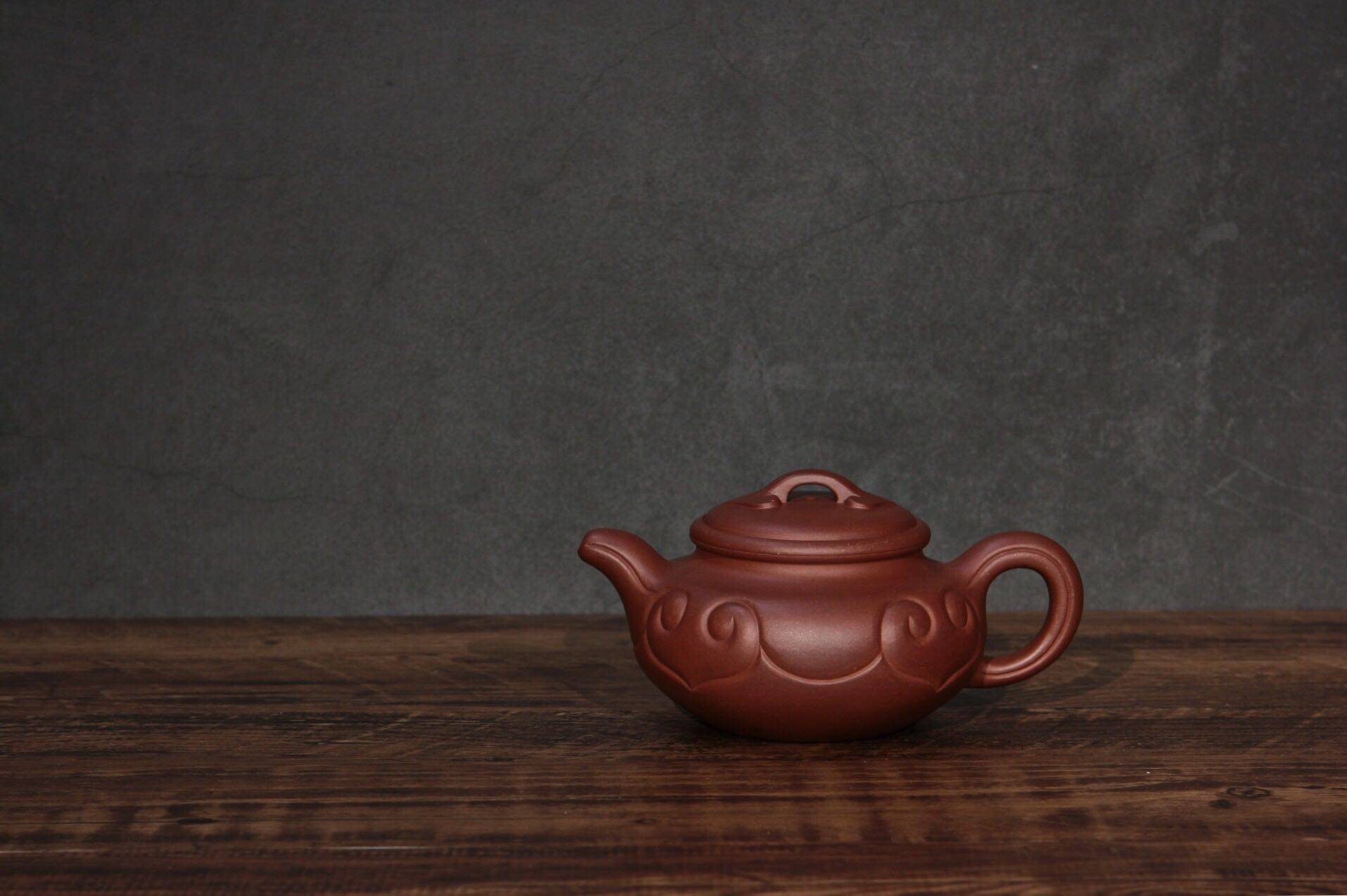 拙雅堂 董晓勇弟子 高建兵 龙血砂 仿古如意 全手紫砂壶 280c已让