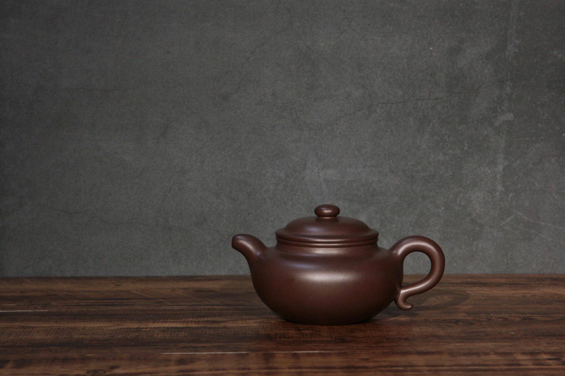 拙雅堂 张志鹏 黑星土 大亨仿古 纯全手工紫砂茶壶 290c