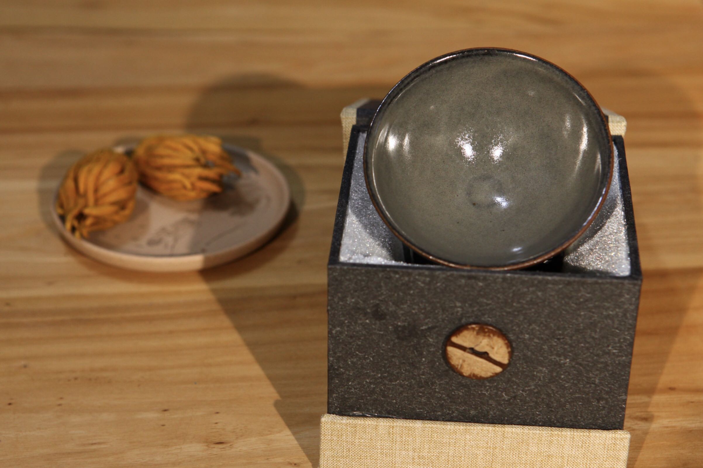 拙雅堂 仿古建盏 手工龙窑柴烧 铁胎原矿釉 灰背灰皮釉 93口 特价