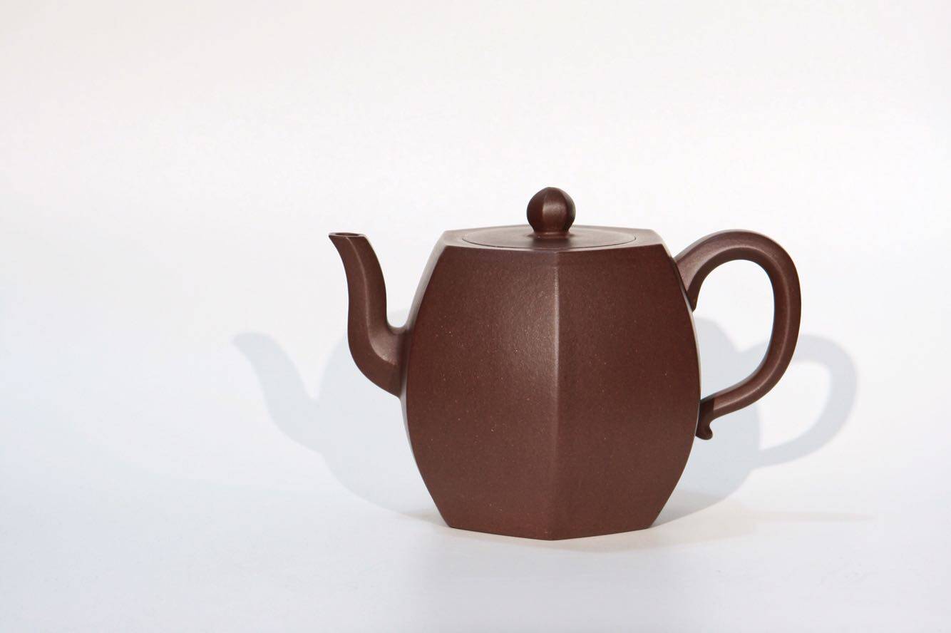 拙雅堂 童健弟子 张炎 底槽清 六方鼓腹 全手工紫砂壶 300c