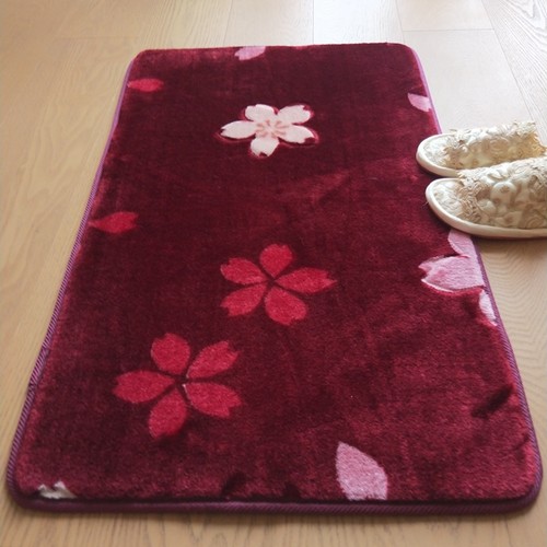 短绒玫瑰花浴室吸水脚垫卫生间门垫厨房门垫客厅卧室床边毯飘窗毯