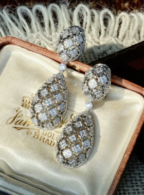 古董线《哥特花窗》布契@提经典珠宝复刻耳钉耳夹镂空满镶吊坠款