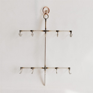 新疆新款金属馕坑肉烧烤架吊炉羊排羊蝎子工具全不锈钢联排挂钩