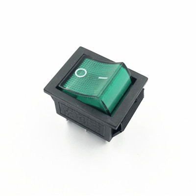 船型开关 KCD4-202N2 15A 250VAC 6脚 绿色