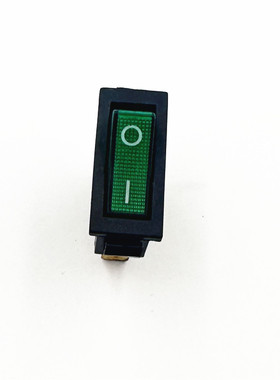 船型开关 KCD8-211N 15A250V 一常开带指示灯 三脚 绿色