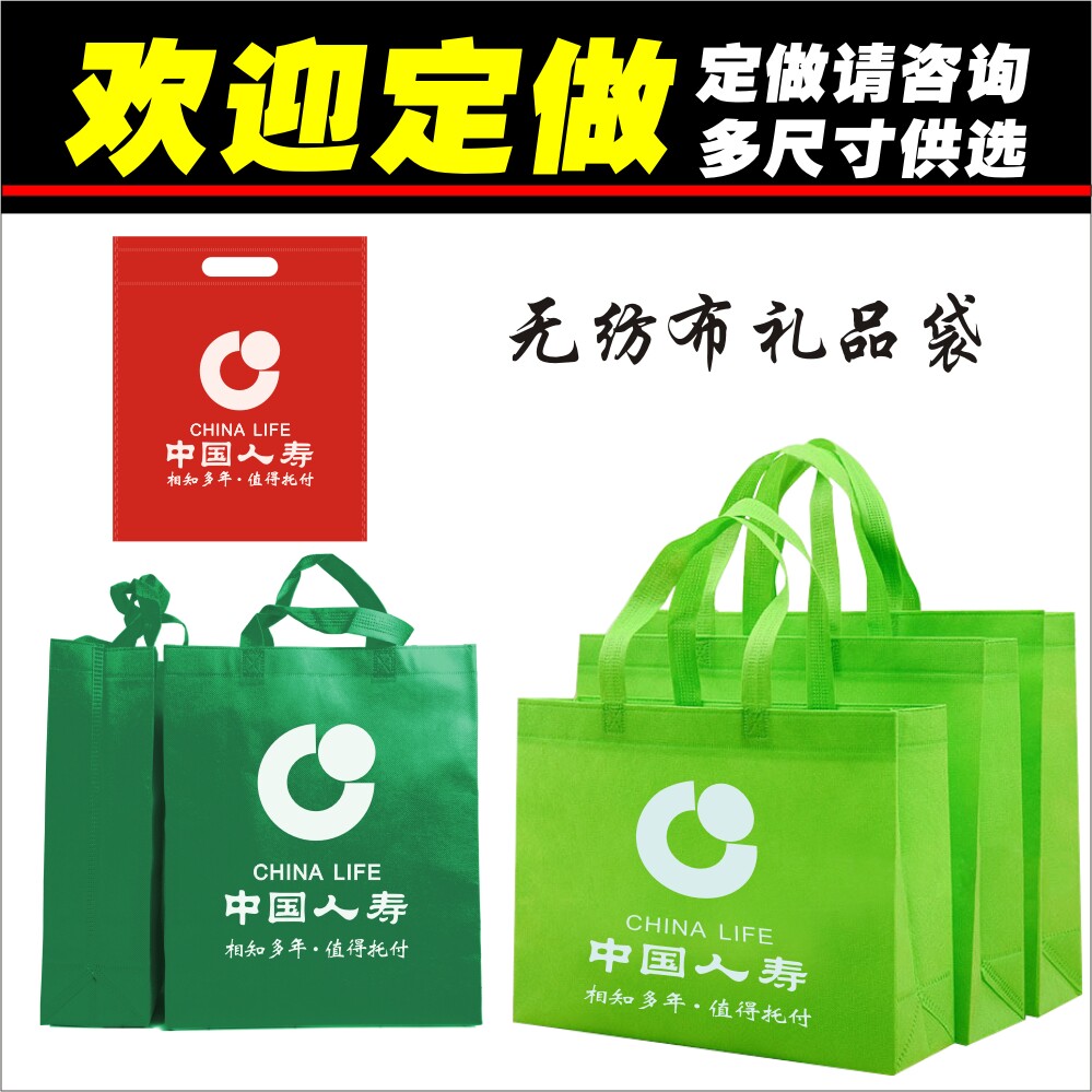 中国人寿无纺布保险单会议手提袋