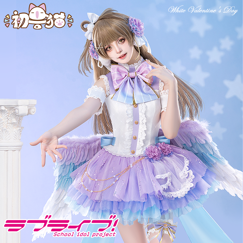 初兽猫 lovelive动漫南小鸟cos服装东条希白色情人节天使偶像企划