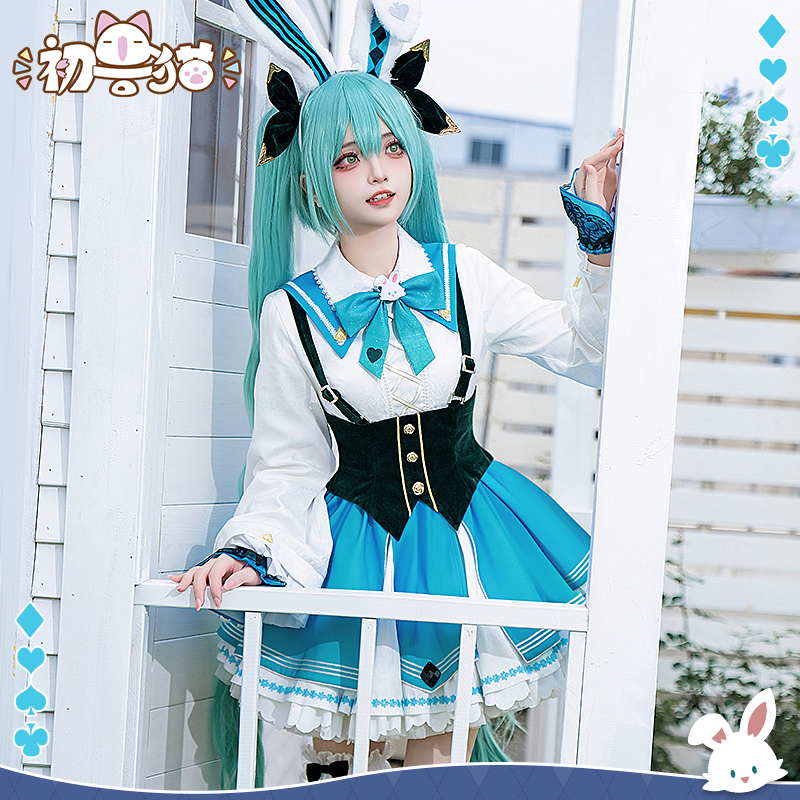 初兽猫 尾款 初音cos服女装三月兔cosplay二次元连衣裙lolita