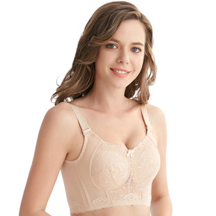 105G全包罩杯薄款 胖收胸75B 显小无钢圈文胸 面料穿衣显瘦大码 新款