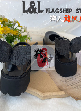 DIY日系Lolita鞋扣天使翅膀鞋夹lo娘软妹洛丽塔鞋配饰小物鞋饰品