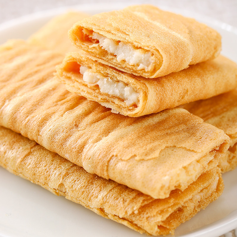 脆皮蛋卷椰香味菠萝味 婚庆喜饼 内独立包装300克 休闲代餐点心,零食/坚果/特产,蛋卷,淘宝优惠券,粉丝福利购,淘宝优惠卷