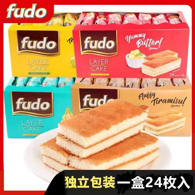 马来西亚进口福多fudo提拉米苏蛋糕瑞士卷早餐点心 432克内24小包