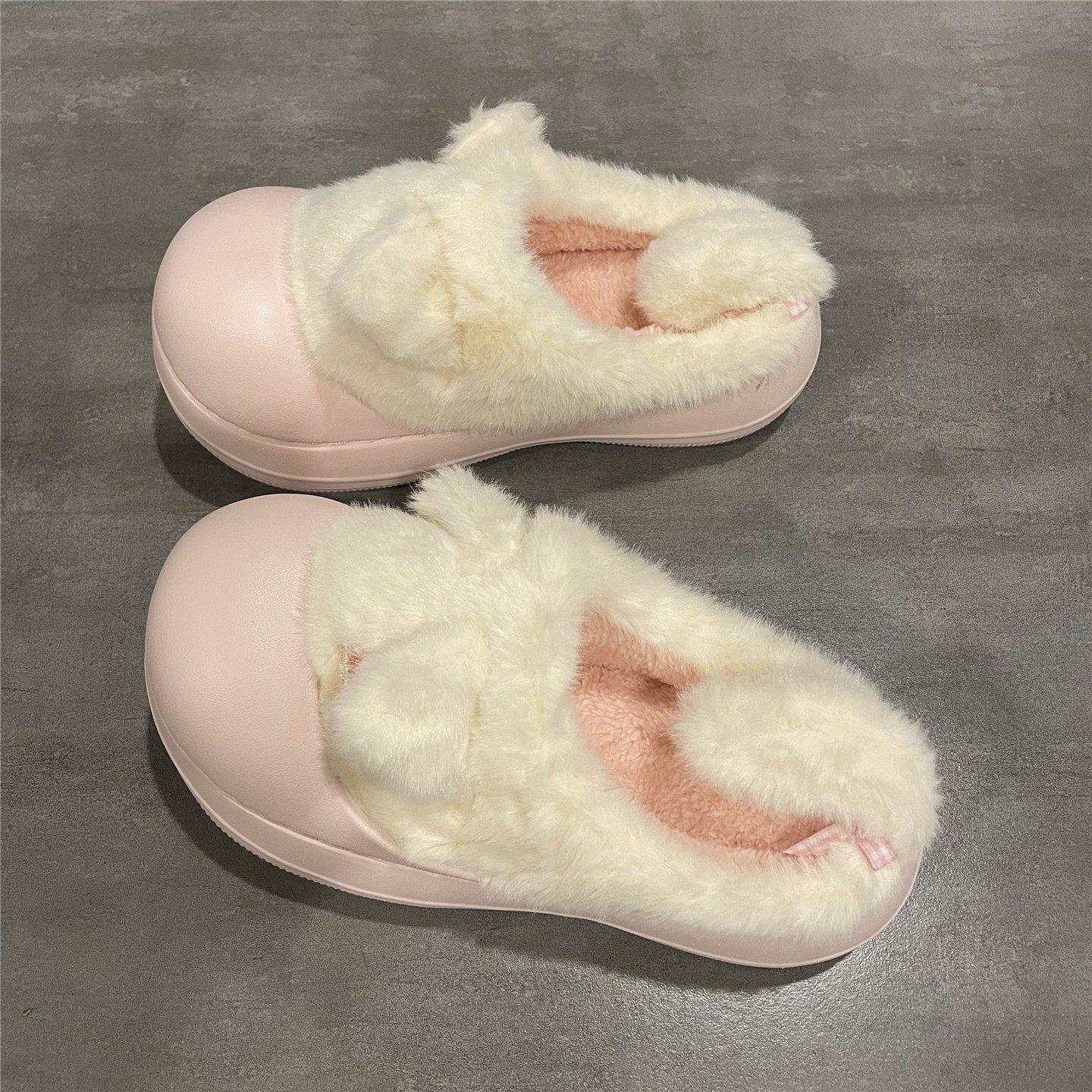 棉拖鞋女秋冬季加绒保暖毛毛鞋