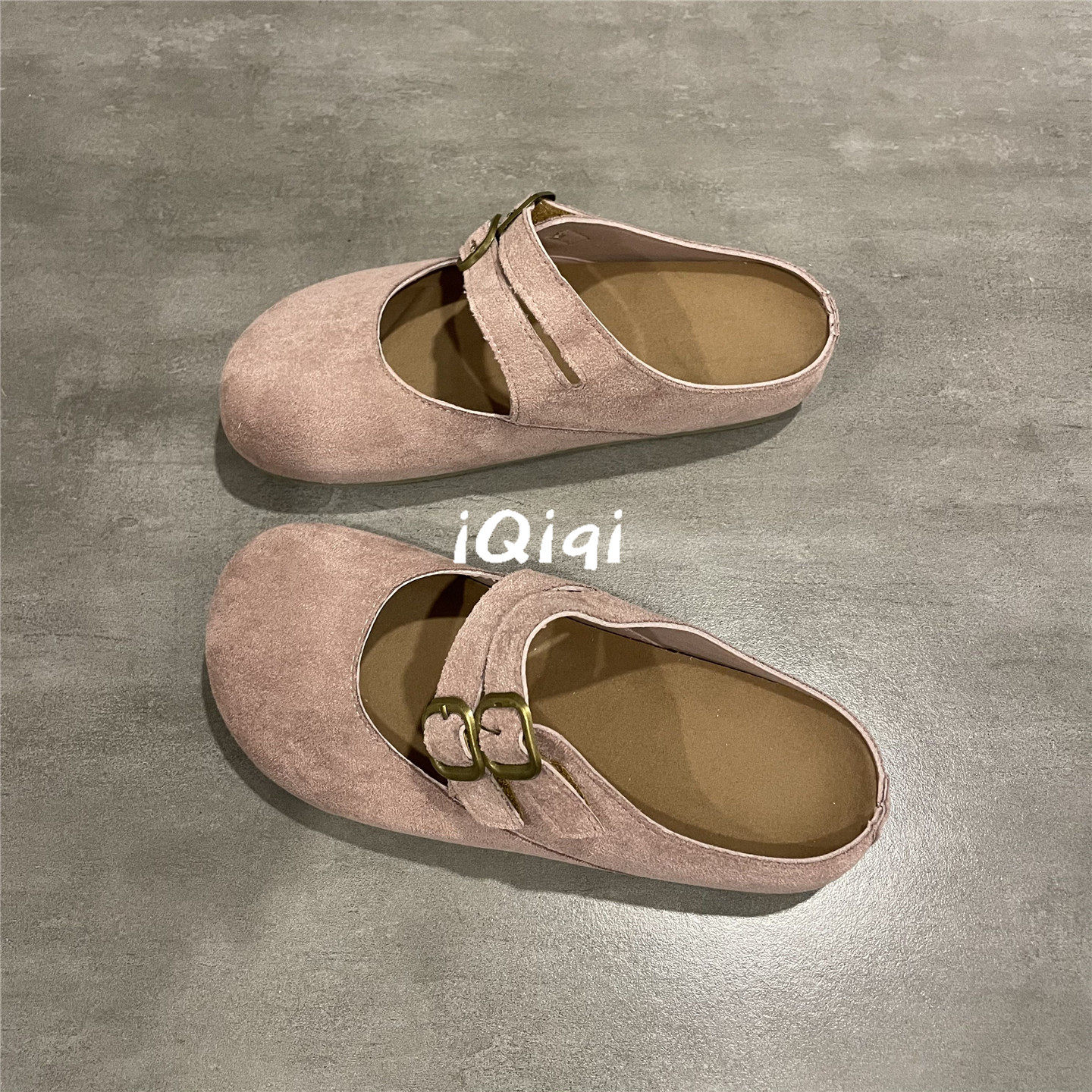 七七主人家 勃肯鞋女款复古包头半拖外穿2025夏季新款凉鞋一脚蹬