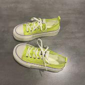 新款 子女2024夏季 薄款 帆布鞋 七七主人家 女透气学生板鞋 多巴胺鞋