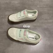 子女薄荷绿板鞋 2024春季 新款 七七主人家鞋 原创小众魔术贴帆布鞋 女