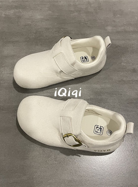 七七主人家 懒人休闲一脚蹬鞋子女2026春季新款百搭白色勃肯鞋女