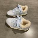 七七主人家雾霾蓝小众原创加绒棉鞋女百搭休闲鞋子女冬季保暖板鞋