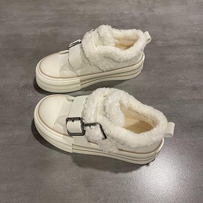 鞋子女冬季加绒棉鞋女保暖帆