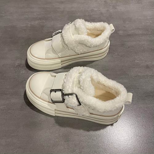 鞋子女冬季加绒棉鞋女保暖帆