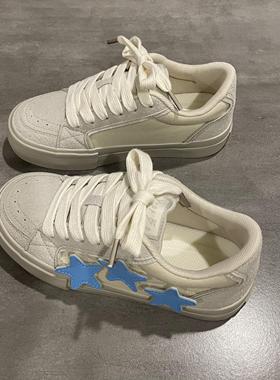 七七主人家 灰色帆布鞋女鞋子女2024春秋季新款板鞋学生原创小众