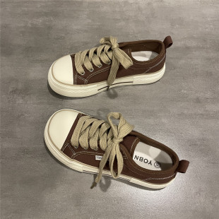 2025秋季 女鞋 新款 复古低帮简约帆布鞋 巨好看 七七主人家 女款 板鞋