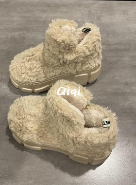 七七主人家 棉鞋女冬季加厚保暖加绒鞋子女居家外穿防滑雪地靴女