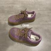 原创小众设计感板鞋 七七主人家 女 新款 爆款 紫薯鞋 子女2023秋冬季